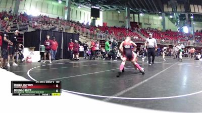 100 lbs Cons. Round 4 - Ryder Sutton, Weeping Water vs Brogan Ruff, Sutherland Youth Wrestling Club