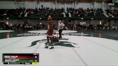 157 lbs Champ. Round 2 - Brody Hallin, Northern Illinois vs Johnny Lovett, Central Michigan