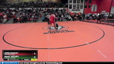 190 lbs Cons. Round 3 - James Bansley, Chicago (ST. RITA) vs Brady Mitchell, Plainfield (NORTH)