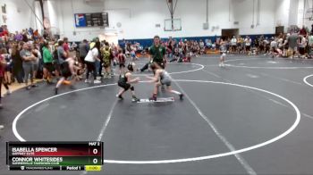 65 lbs Quarterfinal - Isabella Spencer, Gaffney Elite vs Connor Whitesides, Summerville Takedown Club