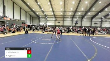 132 lbs Quarterfinal - Hudsen Mickelson, Lovell vs Ashton Myers, Mat Demon WC