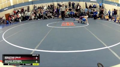 63 lbs Placement - Sebastian Valle, East Noble TUF vs Giovani Smithers, Hobart Wrestling Club