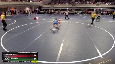 114 Championship Bracket Semifinal - Wyatt Koenen, Wayzata vs Caiden Kassel, Willmar