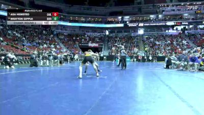 3A-190 lbs Champ. Round 2 - Asa Hemsted, Carlisle vs Brayton Gipple, Bondurant-Farrar