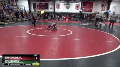 Quarterfinal - Sebastian Gould, Keokuk Kids Wrestling Club vs Kane Knustrom, Fort Madison Wrestling Club