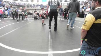 55 lbs Round Of 16 - Tre Hartfield 4, OKC Saints Wrestling vs Owen Fixico, Blackwell Wrestling Club