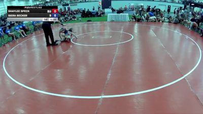 100 lbs Shaylee Speck, South Dakota Gold vs Siera Becker, Iowa