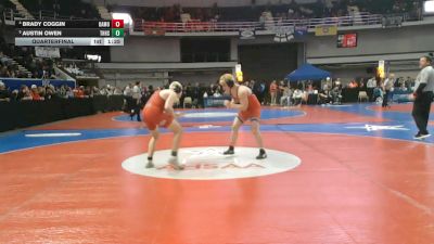 7A 157 lbs Quarterfinal - Austin Owen, Thompson HS vs Brady Coggin, Oak Mountain