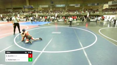 69 lbs Quarterfinal - Cael Quinlin, Bear Cave vs Jayden Ackerman, Duran Elite