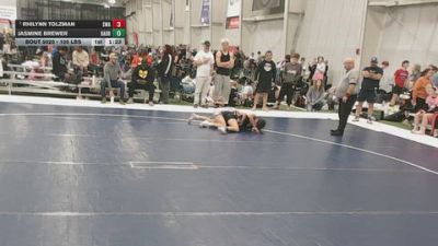 105 lbs Champ. Rd Of 64 - Rhilynn Tolzman, Summit Wrestling Academy vs Jasmine Brewer, Basement Brawlers