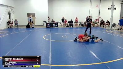 119 lbs Placement Matches (8 Team) - Ashton Gonzales, Texas vs Chad Votta, Maryland