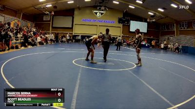 184 lbs Quarterfinal - Marcos Serna, Arizona Christian University vs Scott Beadles, Menlo