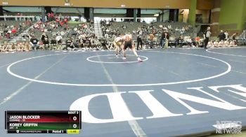 132 lbs Quarterfinals (8 Team) - Jason Blocker, CUSHING vs Korey Griffin, JAY