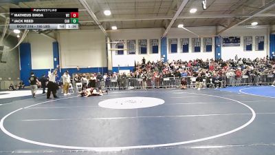 190 lbs Consi Of 8 #2 - Matheus Binda, Whittier vs Jack Reed, Carver