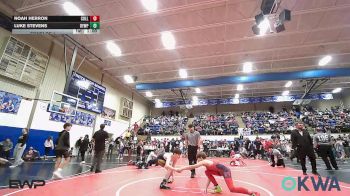 100 lbs Consi Of 4 - Noah Herron, Collinsville Cardinal Youth Wrestling vs Luke Stevens, Beggs Youth Wrestling Program