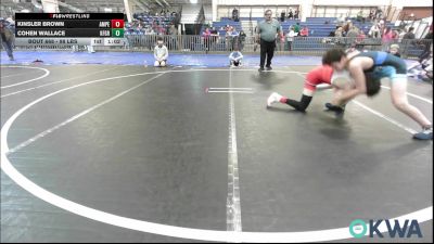 98 lbs Rr Rnd 5 - Kinsler Brown, Amped Wrestling Club vs Cohen Wallace, Kingfisher YellowJackets
