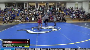 222 lbs Champ. Round 1 - Evan Gordy, Stanhope Elmore vs Devin Harper, Brewbaker Tech