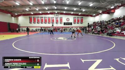 184 lbs Quarterfinal - Adrian Perez Pulido, Modesto Junior College vs Andrew Zarate, Lassen