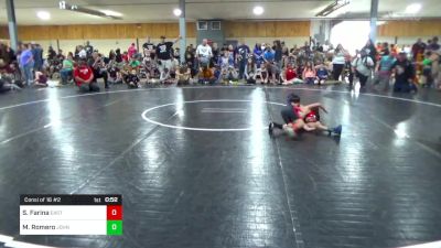 52 lbs Consi Of 16 #2 - Santo Farina, Easton vs Marciano Romero, Johnson City