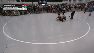 120 lbs Cons. Quarters - Jorge De La Rosa, Silverback Wrestling Club vs Christopher Qureshi, Orange County RTC
