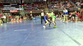 1A-132 lbs Cons. Round 2 - Matthew Crimmins, St. Edmond vs Owen Scott, Westwood, Sloan