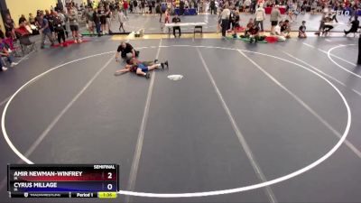 87 lbs Semifinal - Amir Newman-Winfrey, IA vs Cyrus Millage, IA