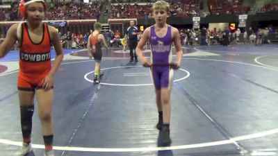 100 lbs Cons. Round 2 - Trace Schubert, Hardin Wrestling Club vs Carson Wegner, Hardin Wrestling Club