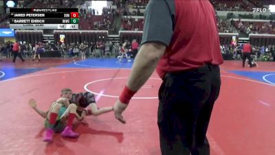 65 lbs Cons. Semi - Barrett Ehrich, Gladiator Wrestling Academy vs Jared Petersen, Mountain Man