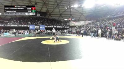 Boys 4A 113 lbs Champ. Round 1 - Jaxon Love, Kentridge vs Dylan Dannenmann, Skyview