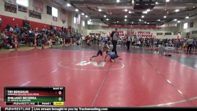 90 lbs 5th Place Match - Emiliano Becerra, St. Francis Gladiators vs Tim Berghuis, Wabasha-Kellogg-Alma-Pepin