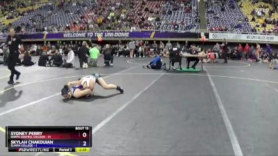 160 lbs Quarters & 1st Wb (16 Team) - Skylah Chakouian, Elmira College vs Sydney Perry, North Central College