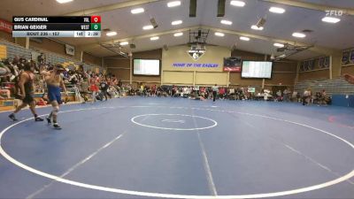 157 lbs Quarterfinal - Gus Cardinal, Valiant vs Brian Geiger, Westcliff