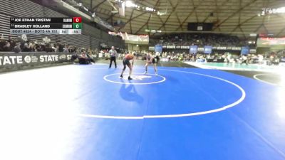 Boys 4A 150 lbs 5th Place Match - Bradley Holland, Sumner vs Joe Ethan Tristan, Kamiakin