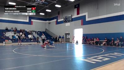 175 lbs Round 1 (3 Team) - Nicholas Fisher, Conroe Woodlands College Park vs Tobi Grajeda, Lubbock Cooper