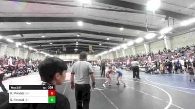 88 lbs 5th Place - Karlina Mendez, 806 Takedown Wreslting vs Sage Renaud, No Team