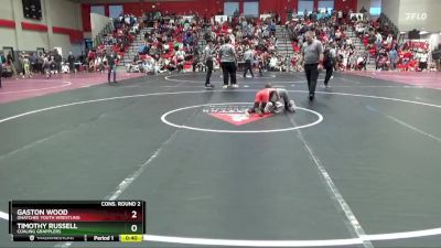 70 lbs Cons. Round 2 - Gaston Wood, Ohatchee Youth Wrestling vs Timothy Russell, Coaling Grapplers