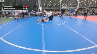 100 lbs Round 5 (6 Team) - Bryce Reber, Keystone Krush vs Croix Ashcraft, Tri State Hammers