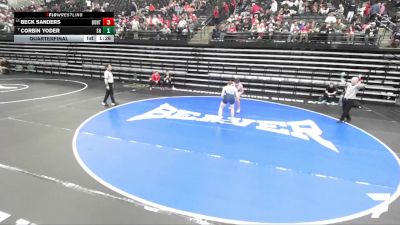 5A 165 lbs Quarterfinal - Corbin Yoder, Salem Hills vs Beck Sanders, Bountiful