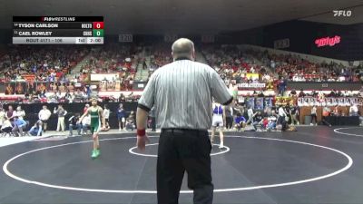 106 lbs Cons. Round 1 - Tyson Carlson, Holton Hs vs Cael Rowley, Chapman Hs