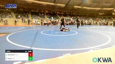 52 lbs Final - Jaxon Ditmore, Team Tulsa Wrestling Club vs Samantha Ham, Nebraska Wrestling Academy