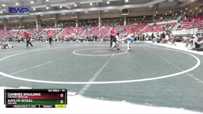 70 lbs Semifinal - Katilyn Schull, Willard vs Cambree Spaulding, The Best Wrestler