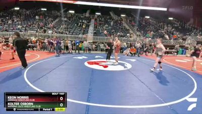 187 lbs 1st Place Match - Keon Norris, Sheridan Wrestling Club vs Kolter Osborn, Natrona Colts Wrestling Club