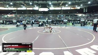 132 lbs Champ. Round 3 - Blaine Beard, Central Valley Washington vs Anthony Abundiz, Othello