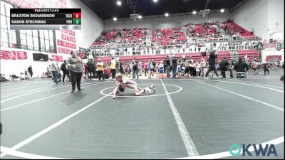 67-73 lbs Rr Rnd 3 - Braxton Richardson, Tecumseh Youth Wrestling vs Kason Steckman, Piedmont