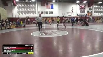 113 lbs Cons. Semi - Aaron Garcia, Sierra Vista vs Saoul Prado, SLAM Academy