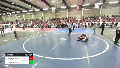 102 lbs Semifinal - Devin Delegarito, Stout Wrestling Academy vs Juan Julian (JJ) Quintana, Brighton Wrestling Club