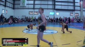 106 lbs Placement (4 Team) - Chase Janawsky, DARKHORSE WRESTLING CLUB - BLACK vs Jett Baggett, NORTH CAROLINA WRESTLING FACTORY - BLUE