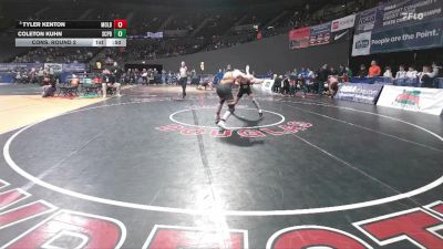 4A Boys 165 lbs Cons. Round 2 - Coleton Kuhn, Scappoose Boys vs Tyler Kenton, Molalla Boys