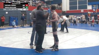 121 lbs Quarterfinal - Michael Pierro, North Catholic vs Brock McClure, Bentworth