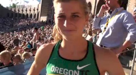 Lauren Fleshman after pacing 5k at 2010 Stockholm Diamond League